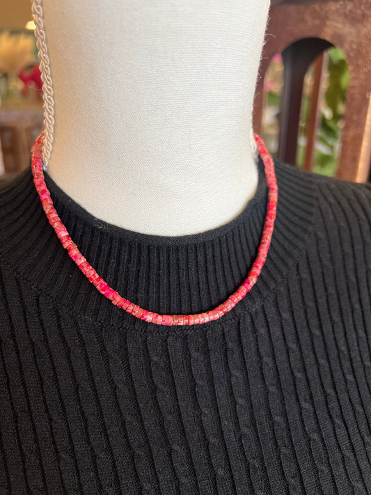 Red Disc Necklace