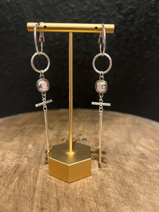 Hoop Circle & Bar Earring
