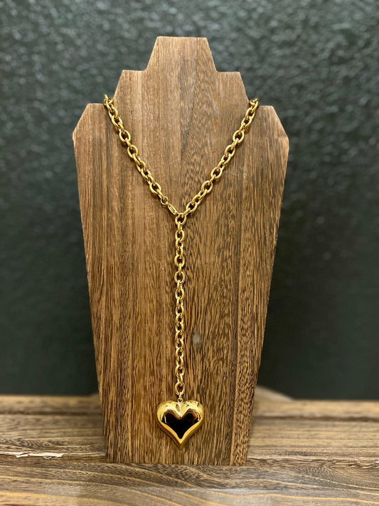 XL Wrap Around Chain Heart Necklace