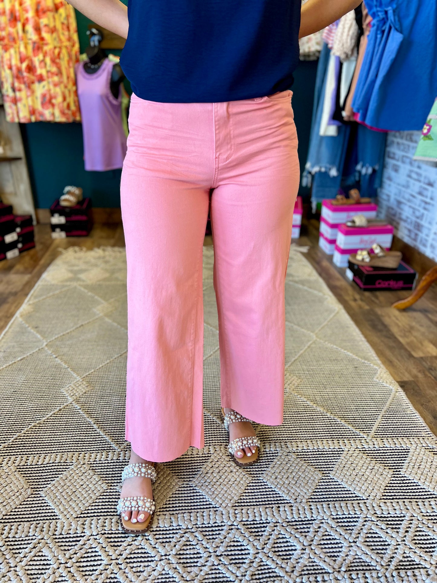 Single Button Colored Pant