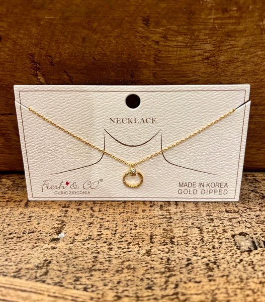 Diamond Circle Necklace