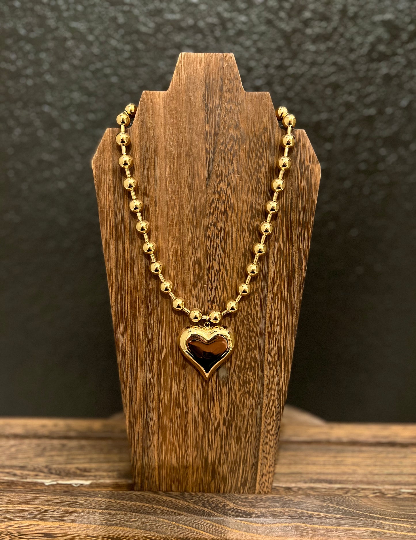 Chunky Heart Chain Necklace