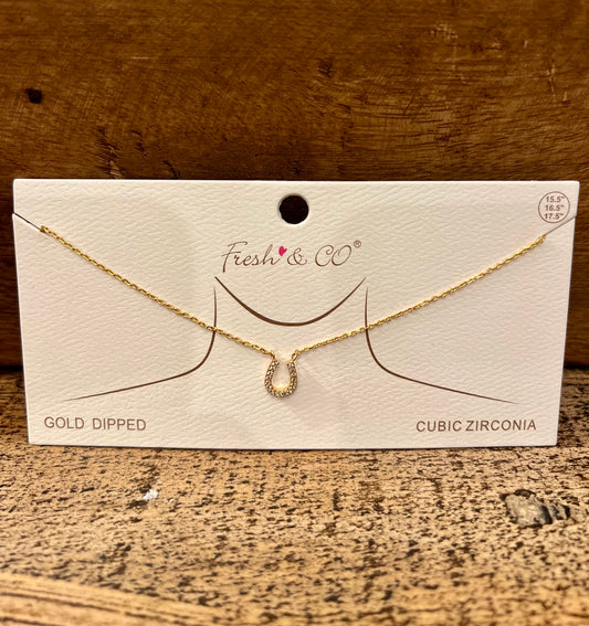 Diamond Horseshoe Necklace