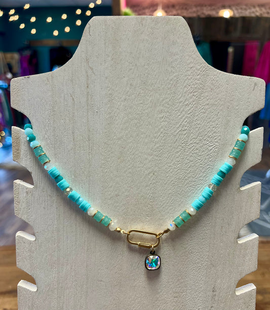Turquoise Round Bead Necklace