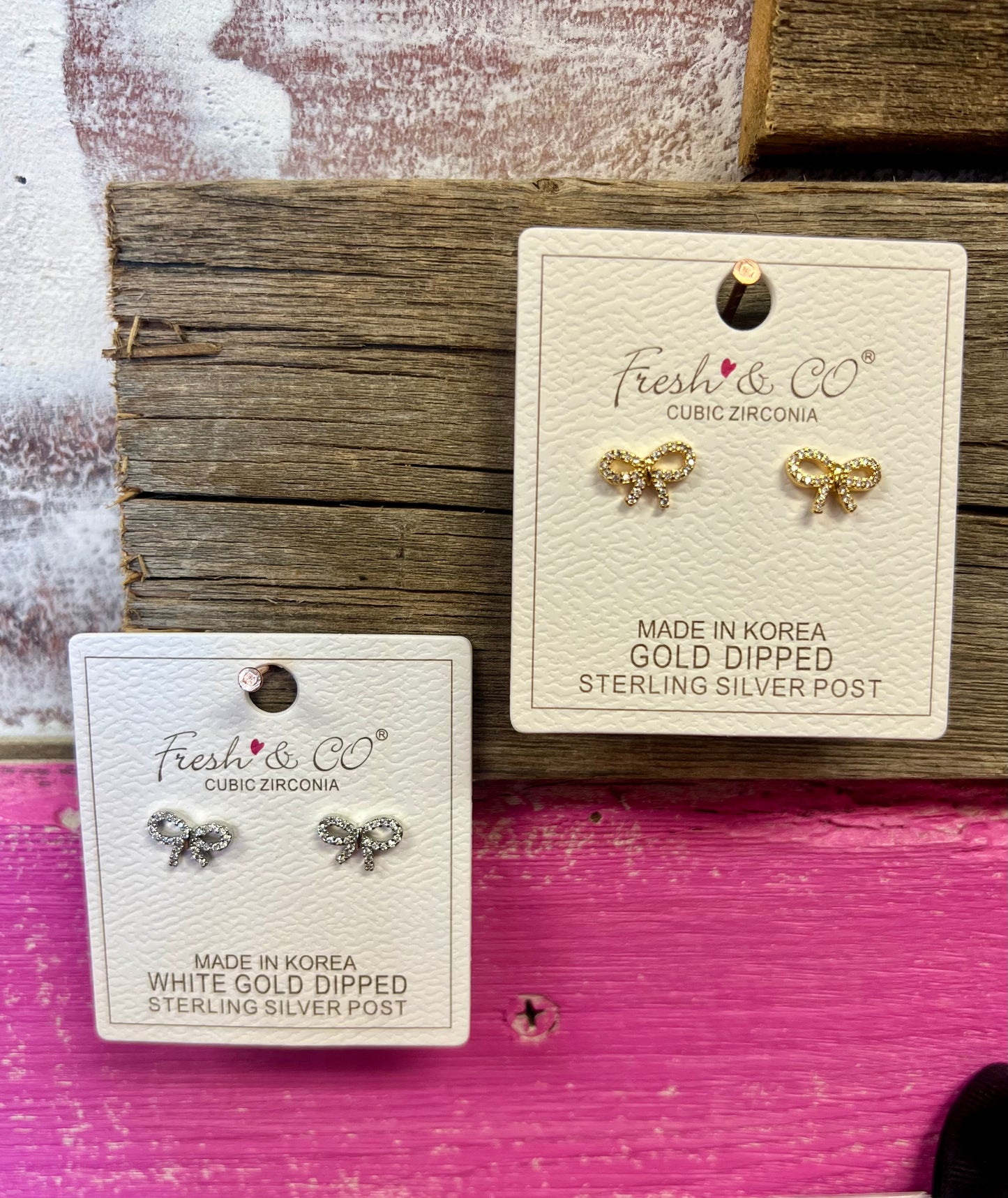 Diamond Bow Stud