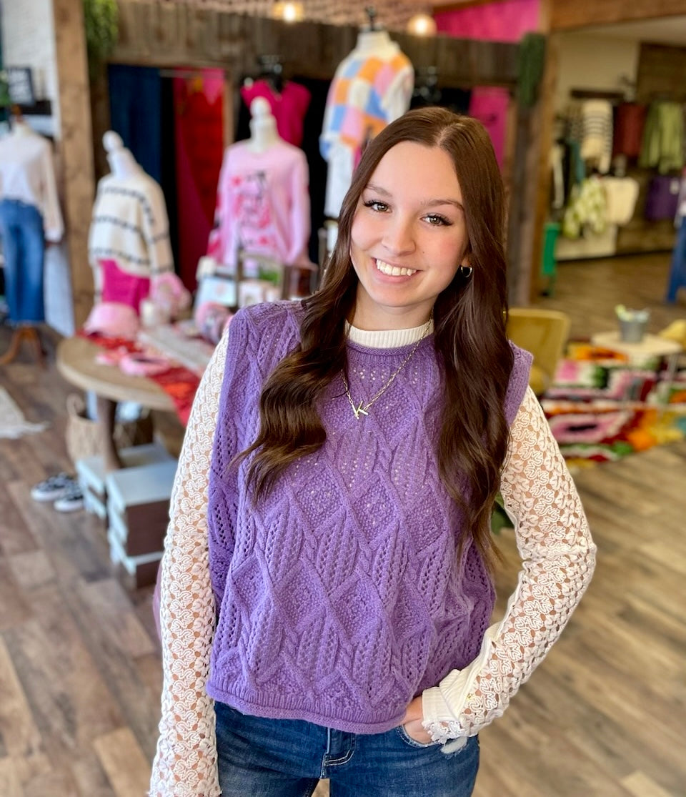 Lavender Sweater Vest