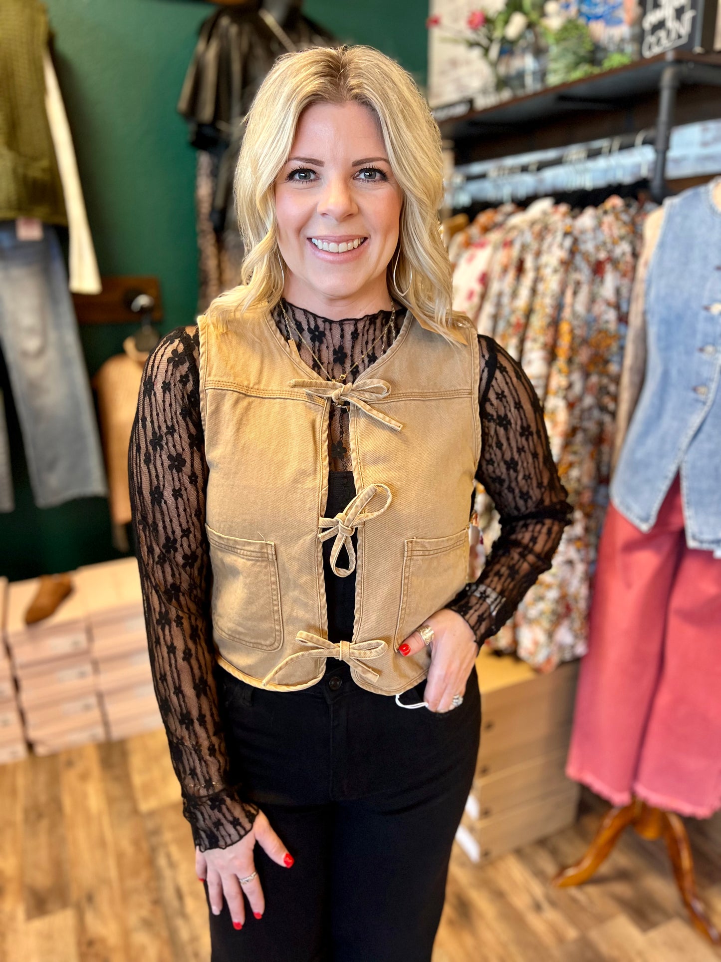 Sand Triple Tie Vest