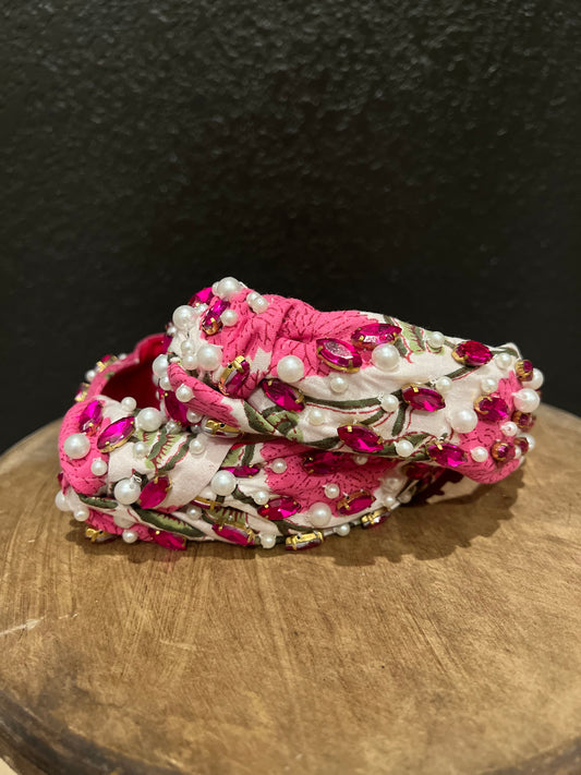Hot Pink Embellished Headband