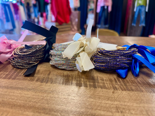 12 Strand Rhinestone Stretch Bracelet