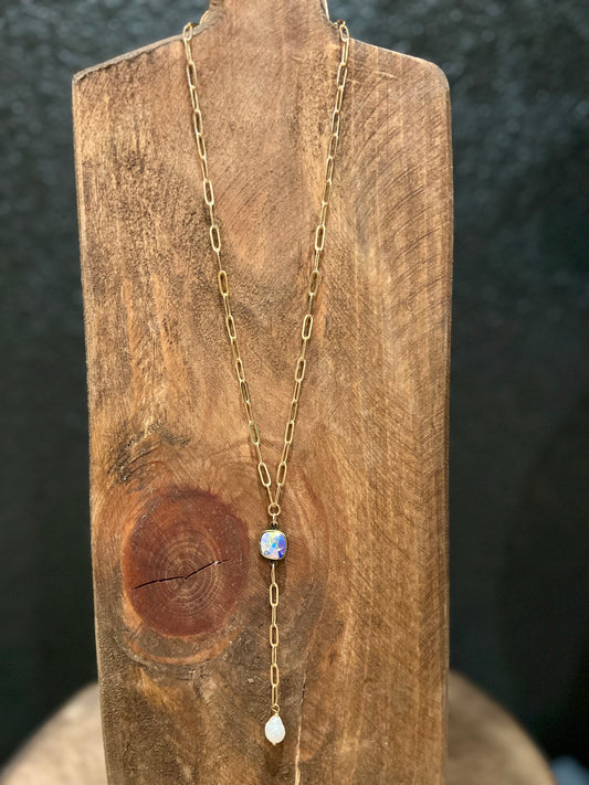 Paperclip Lariat Necklace