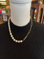Pearl & Gold Paperclip Necklace