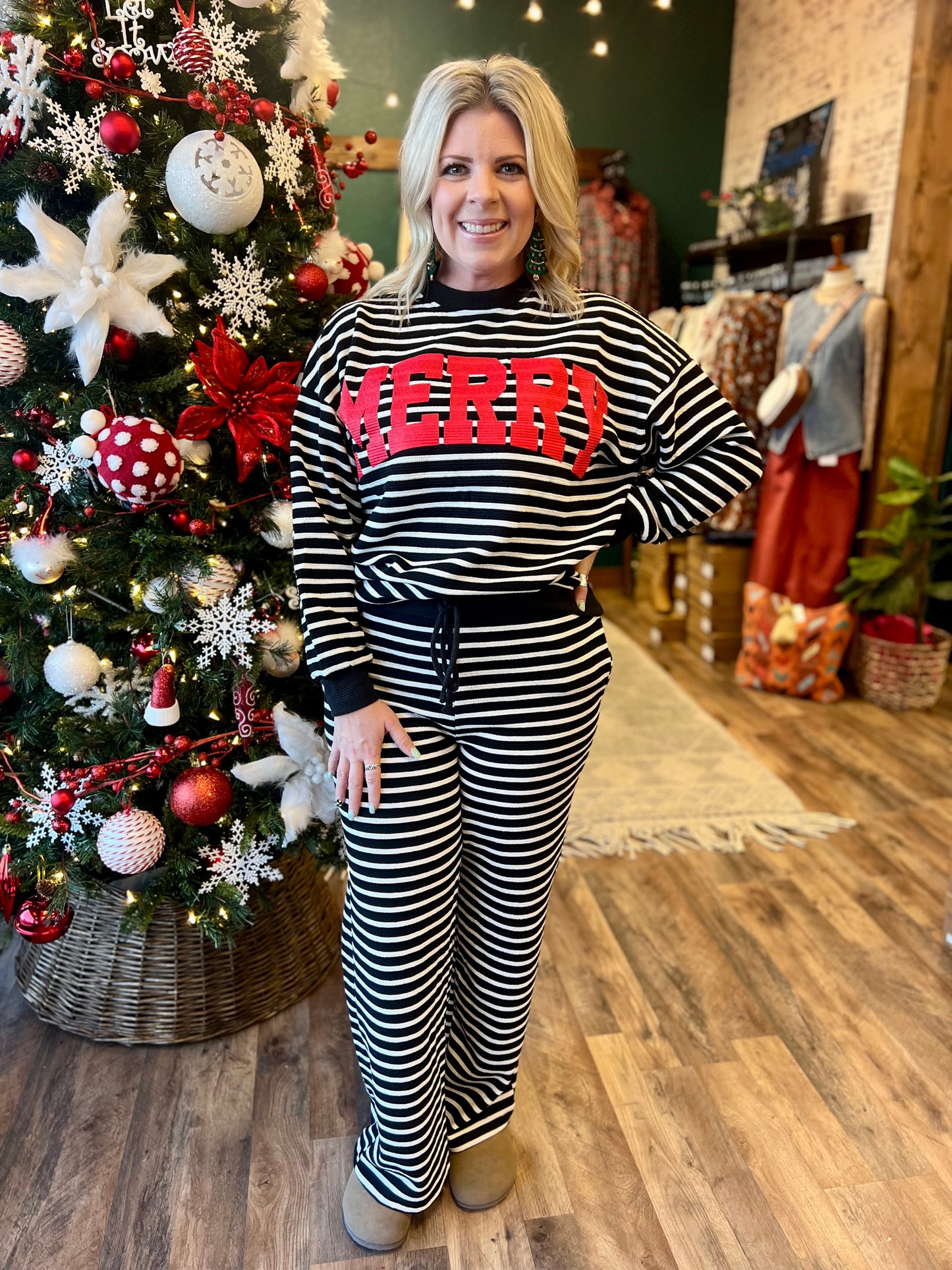 Knit Striped Bottoms