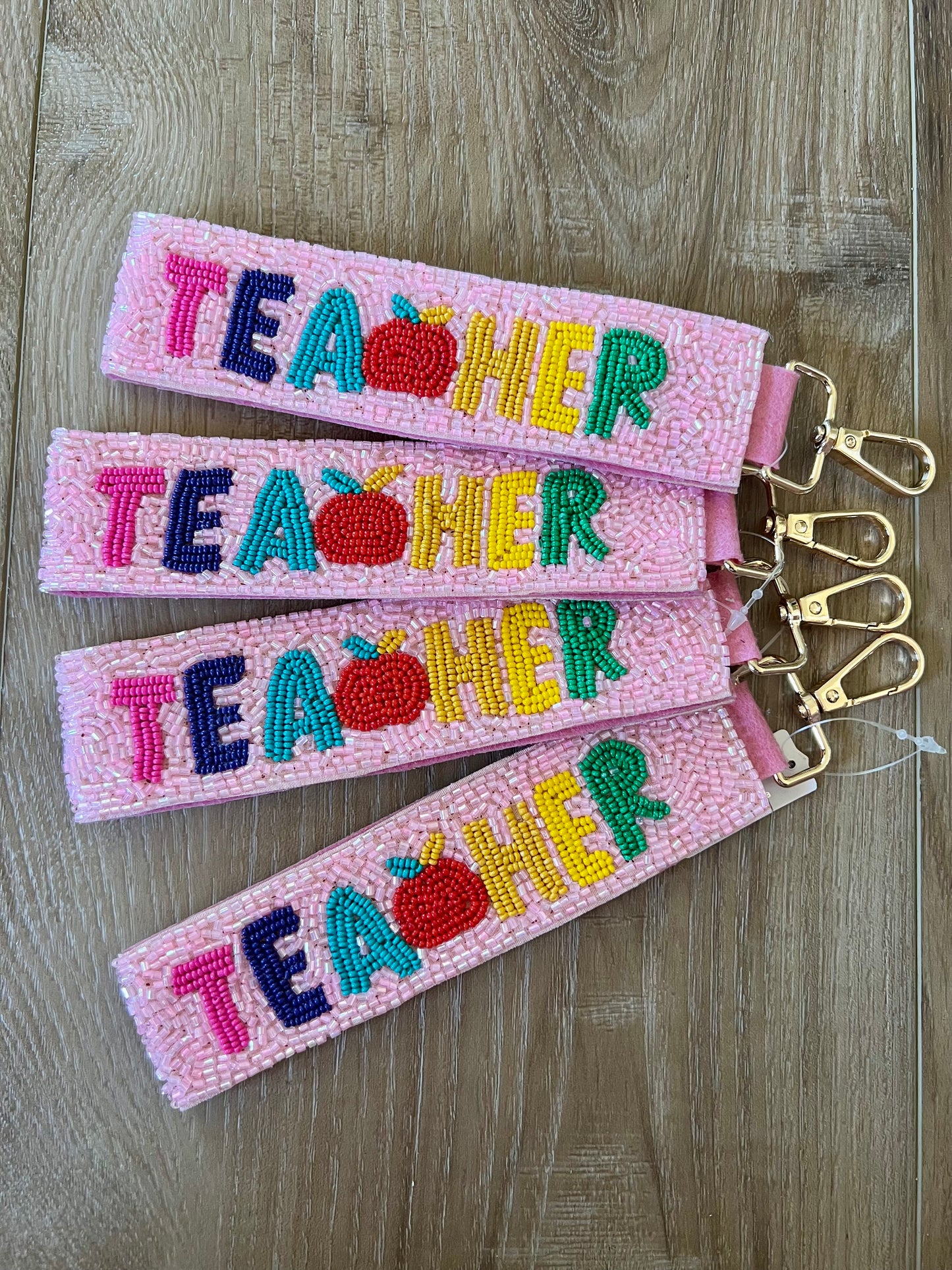 Beaded Teacher Keychain