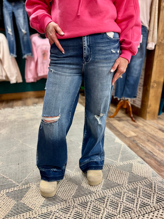 High Rise Relaxed Wide Leg Jean