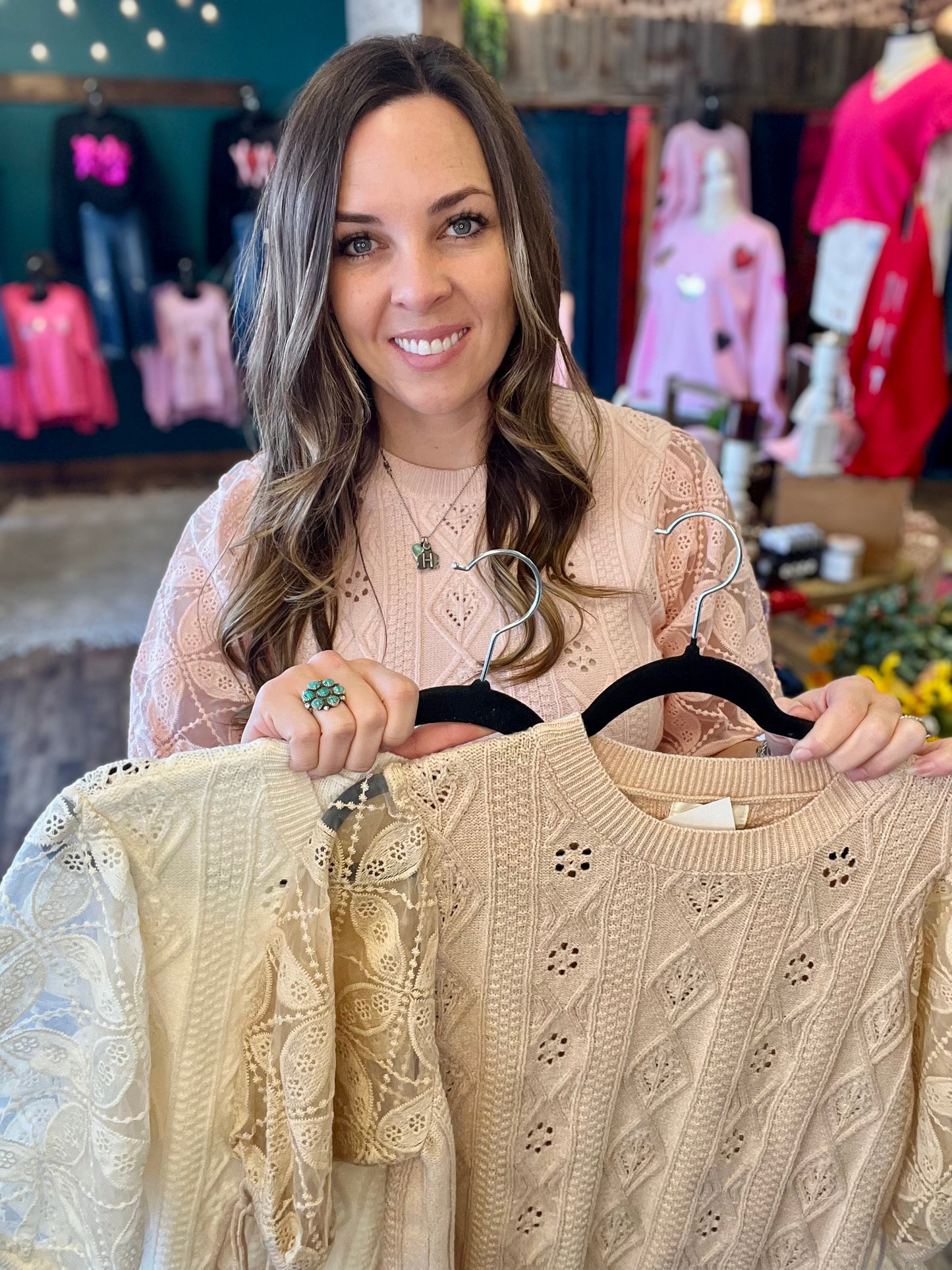 Crochet Sleeve Cable Knit Top