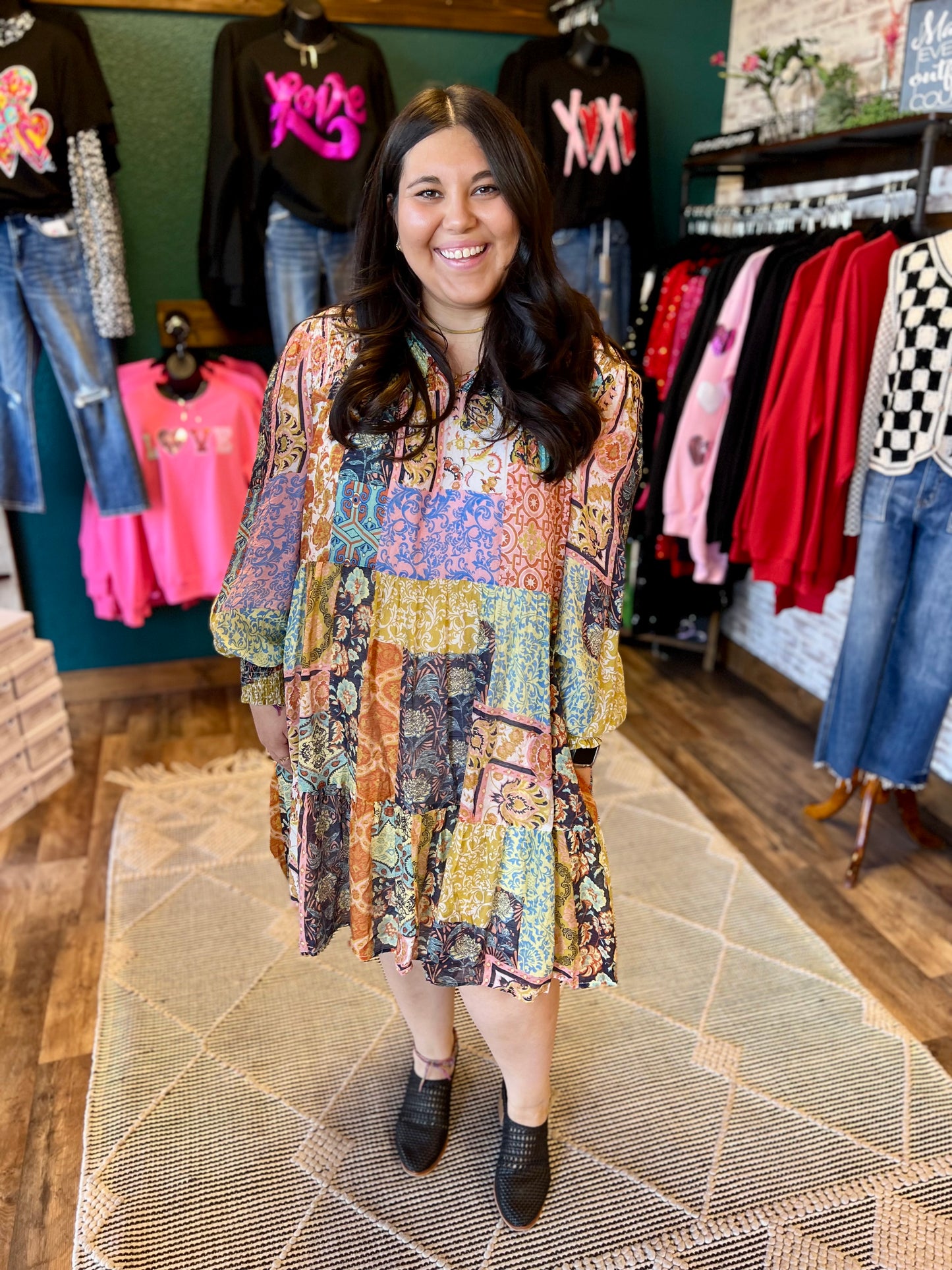 Multi Patchwork Dress