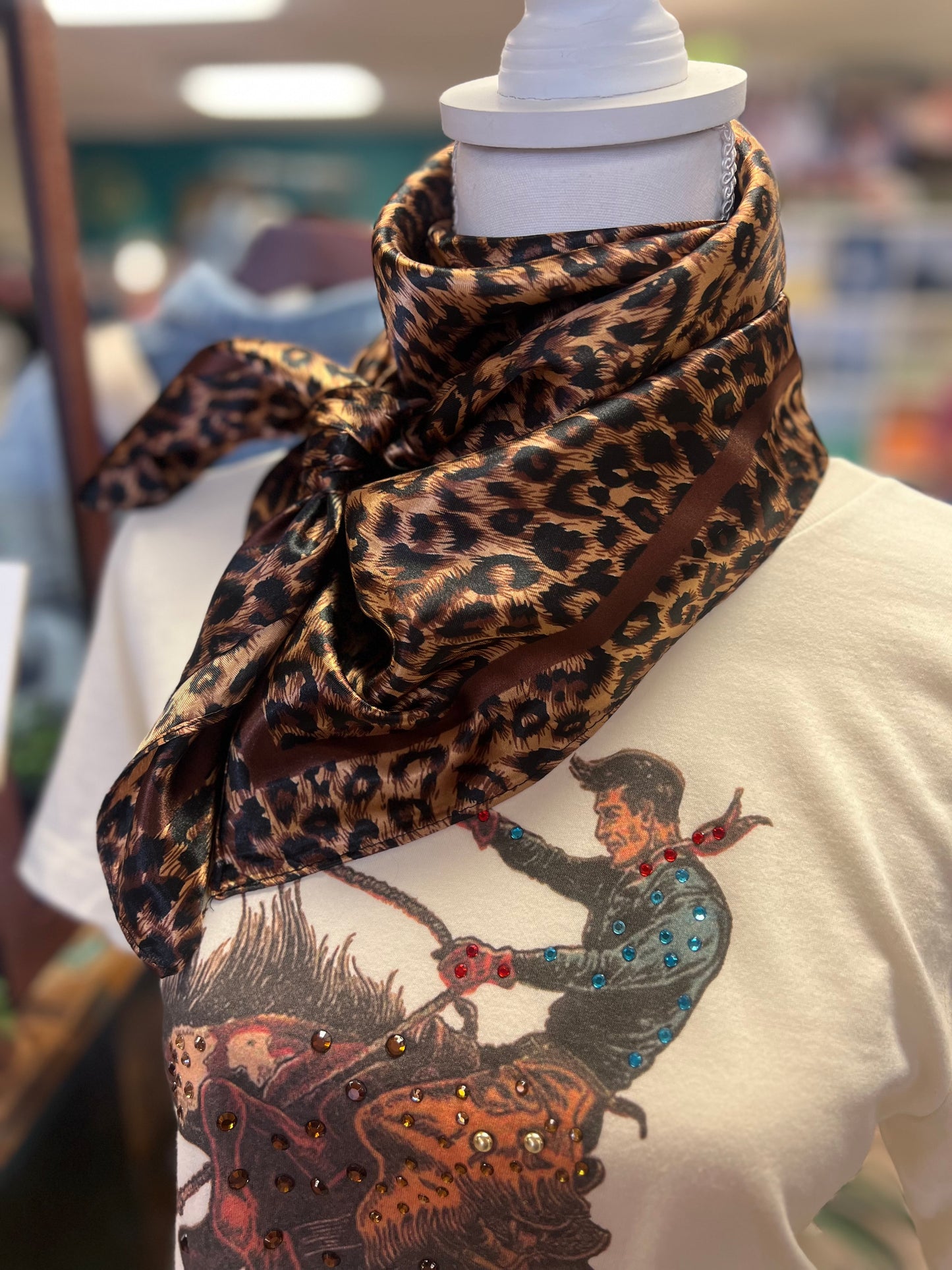 Chocolate Cheetah Wild Rag