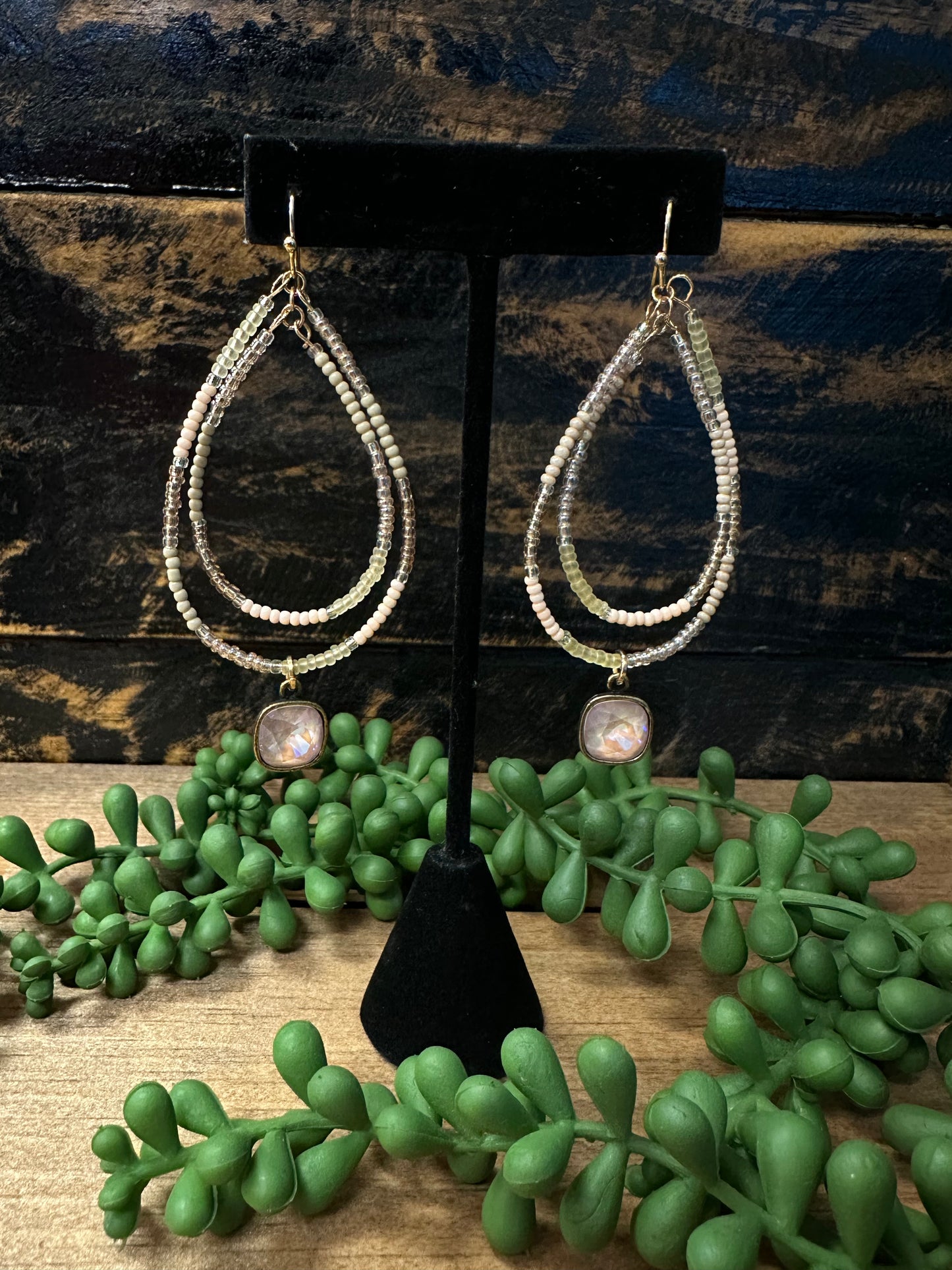 Beaded Teardrop Earrings