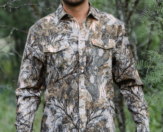 Mesquite Camo Long Sleeve Pearl Snap
