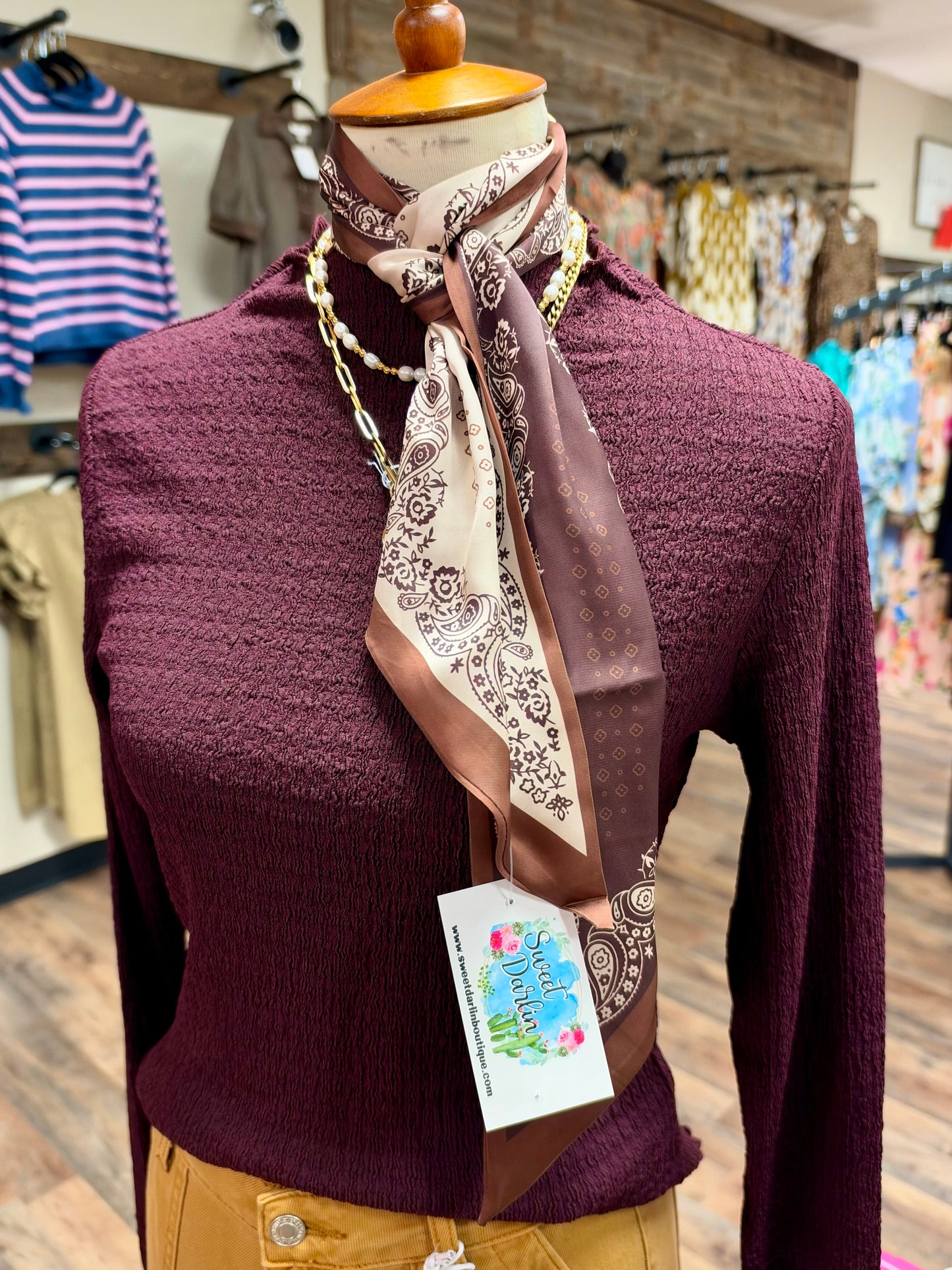 Multi Print Paisley Twilly