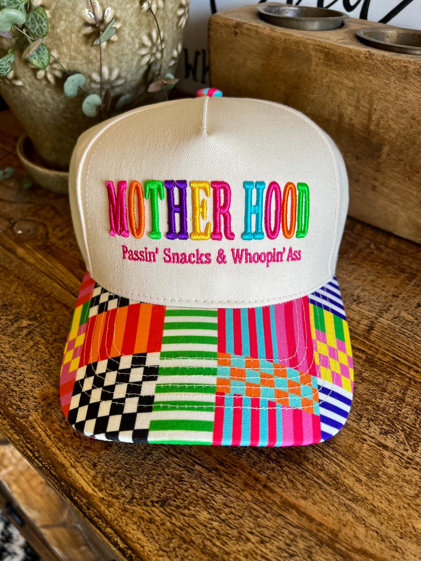 Mother Hood Embroidered Hat