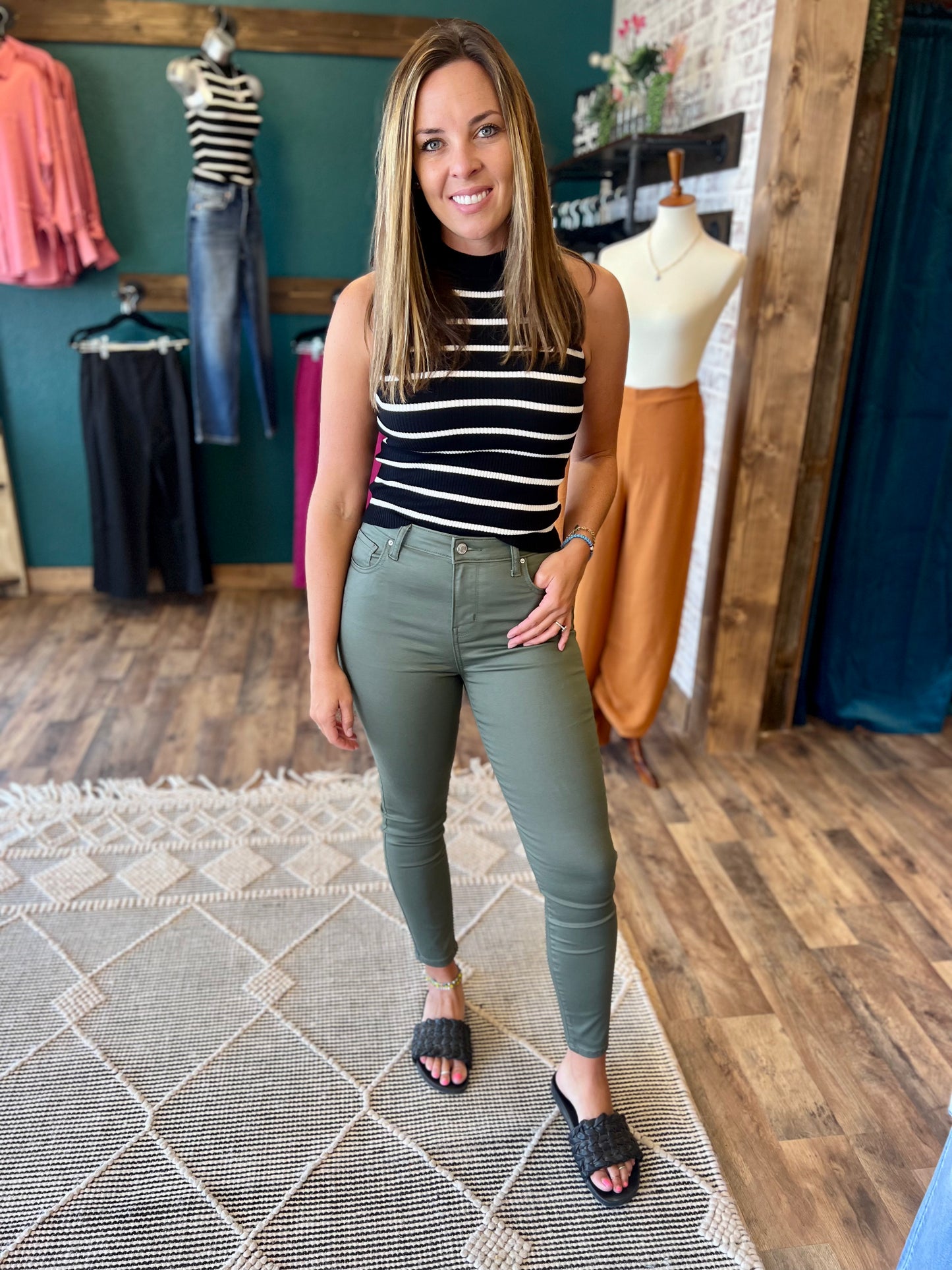 Striped Fitted Tank