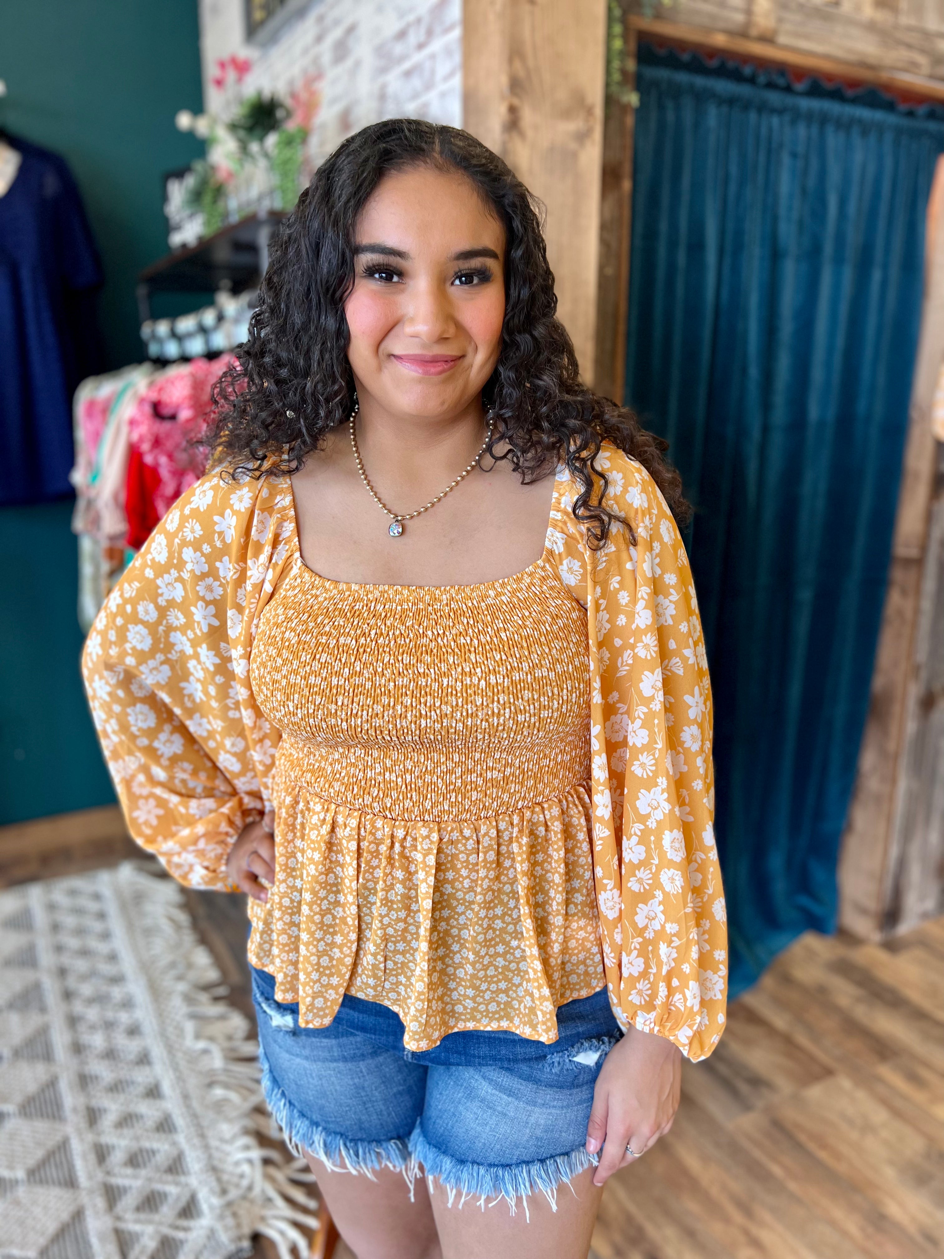 Daisy Smocked Top Sweet Darlin' Boutique