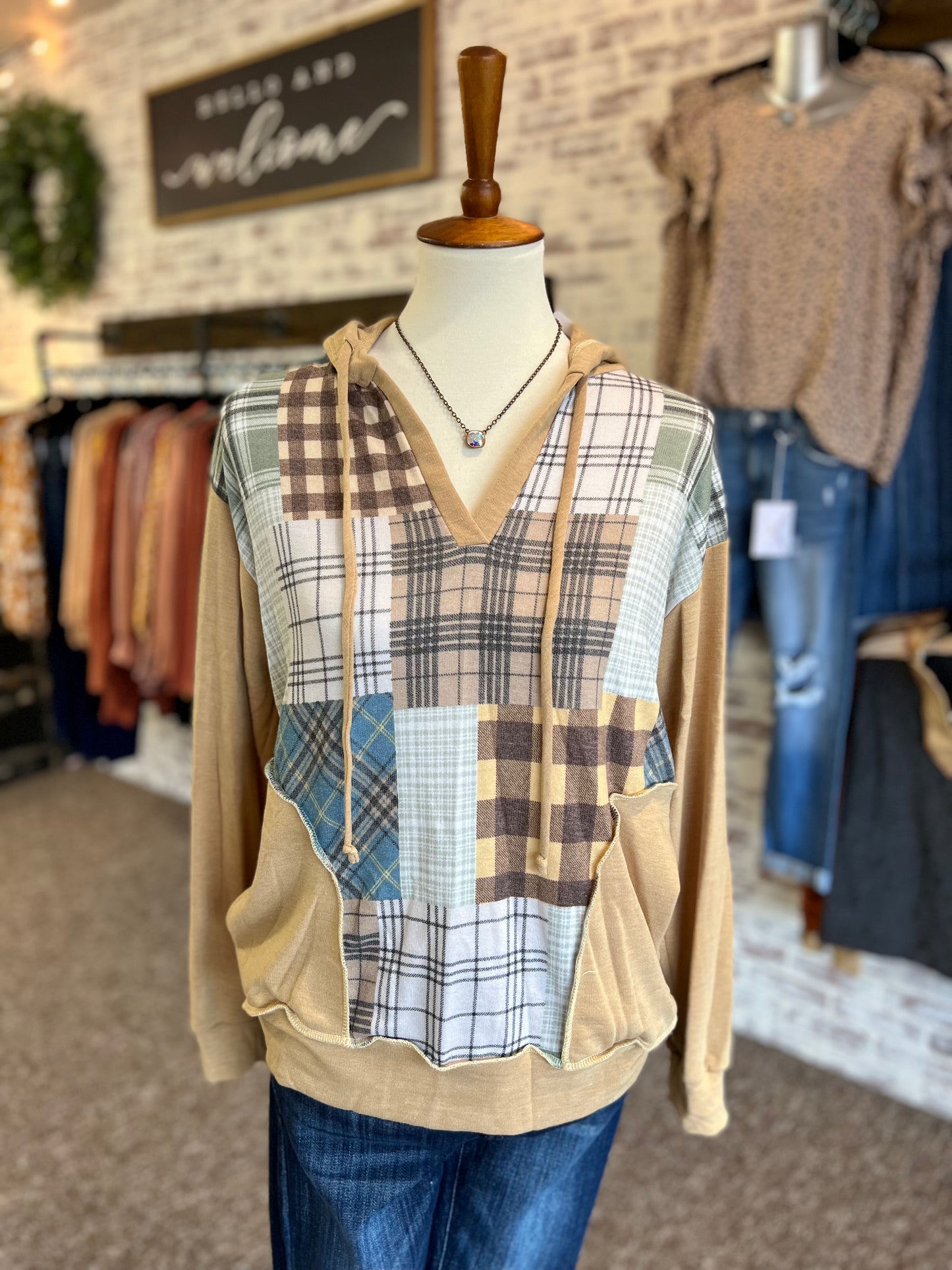 Harvest Plaid Hoodie