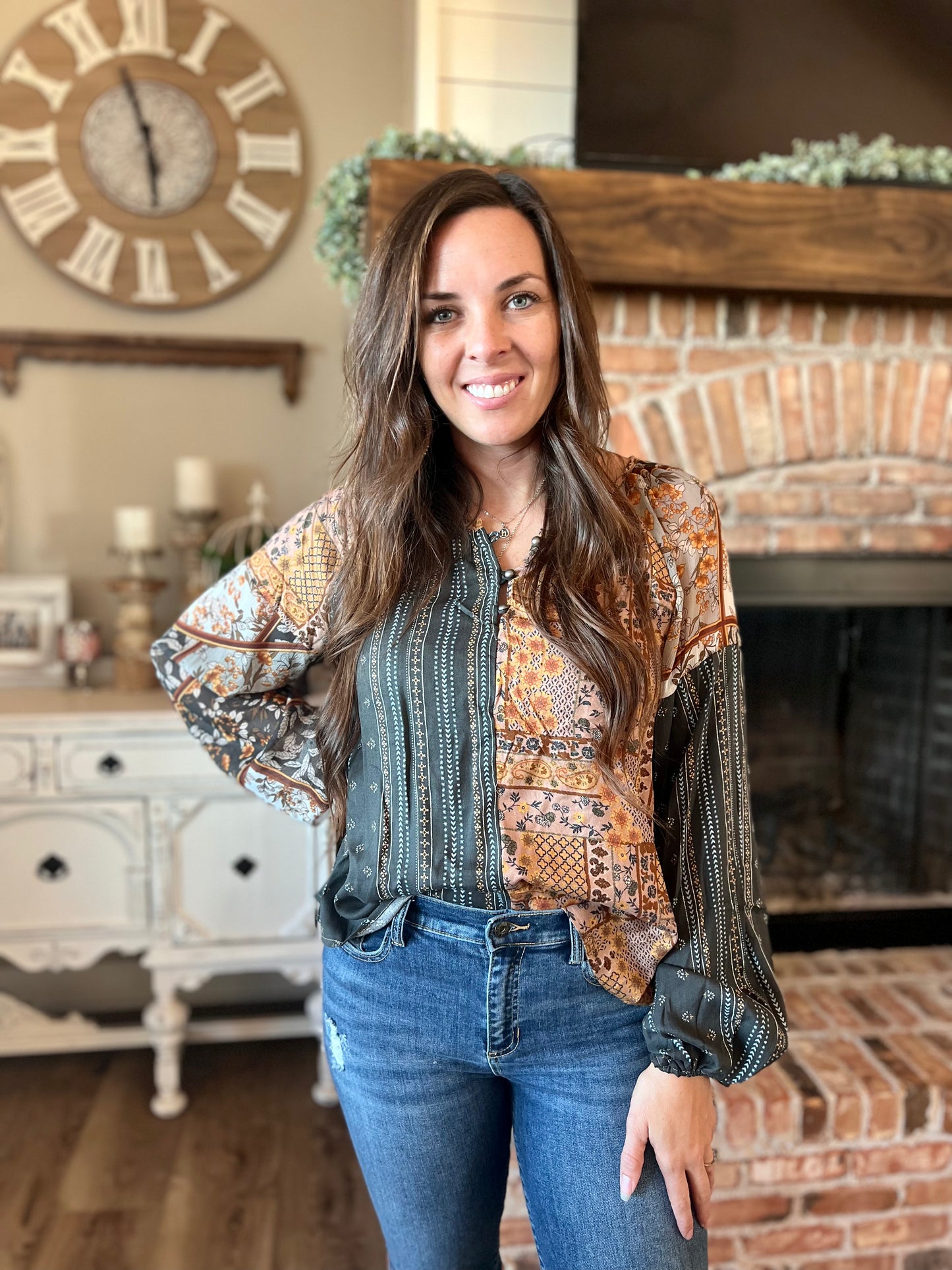 Boho Floral Wrist Tie Top