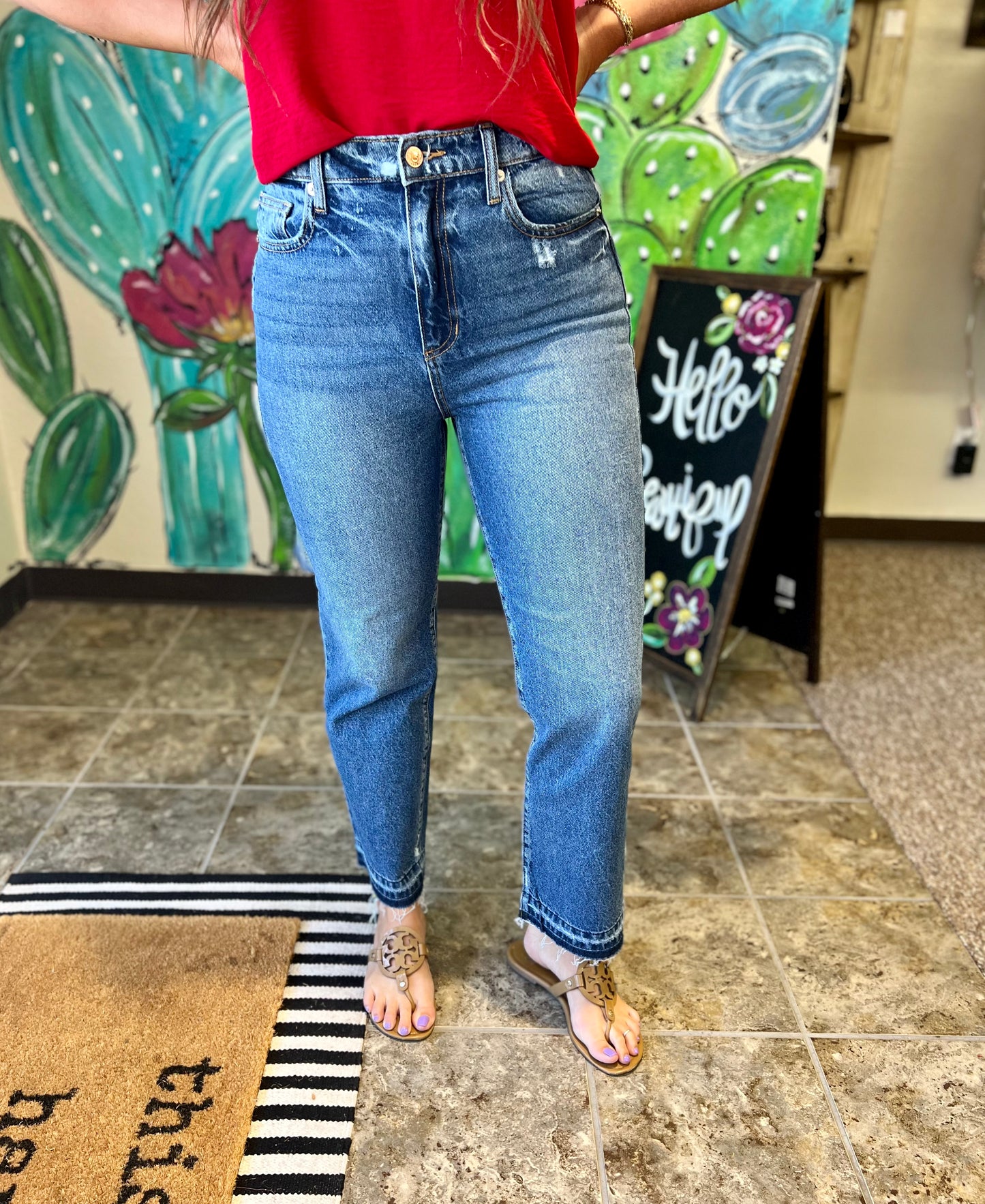 High Rise Slim Straight