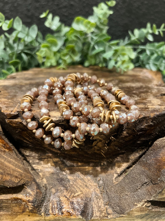 4 Strand Dusty Purple Bracelet Set