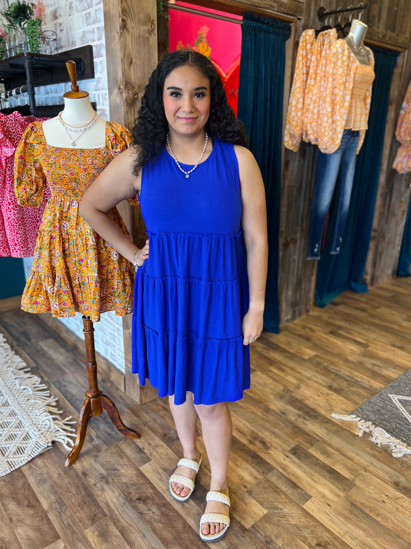 Royal Tiered Ruffle Dress
