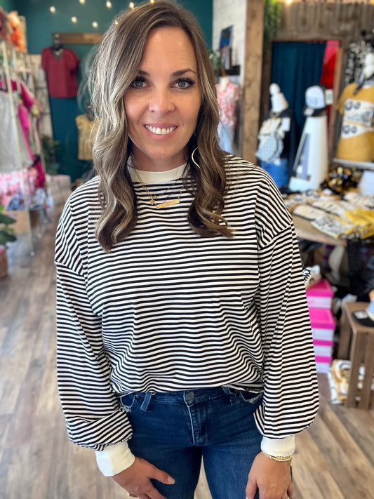 Oversized Stripe Top