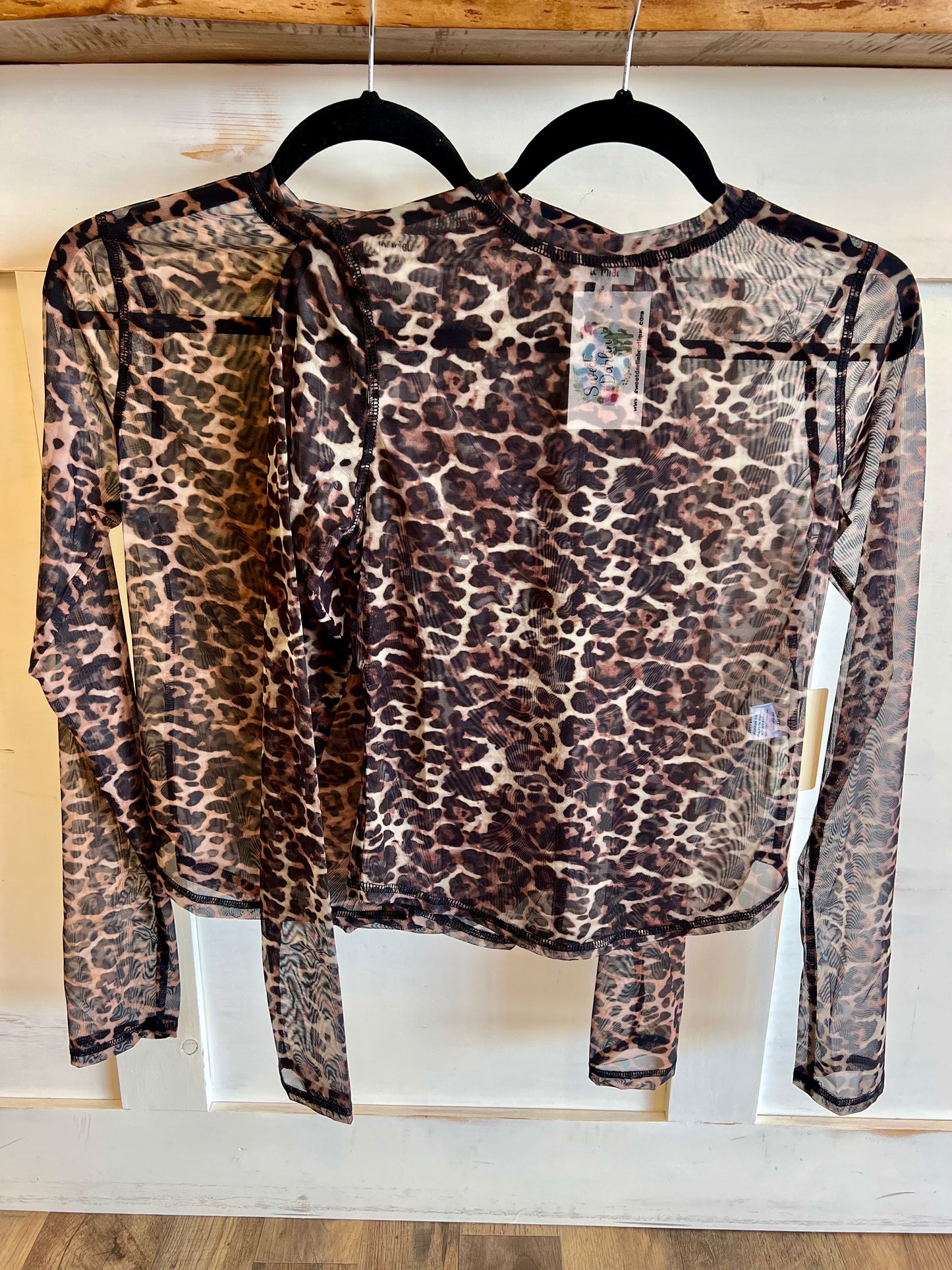 Leopard Mesh Top