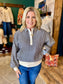 Oversized Two Tone Textured Top