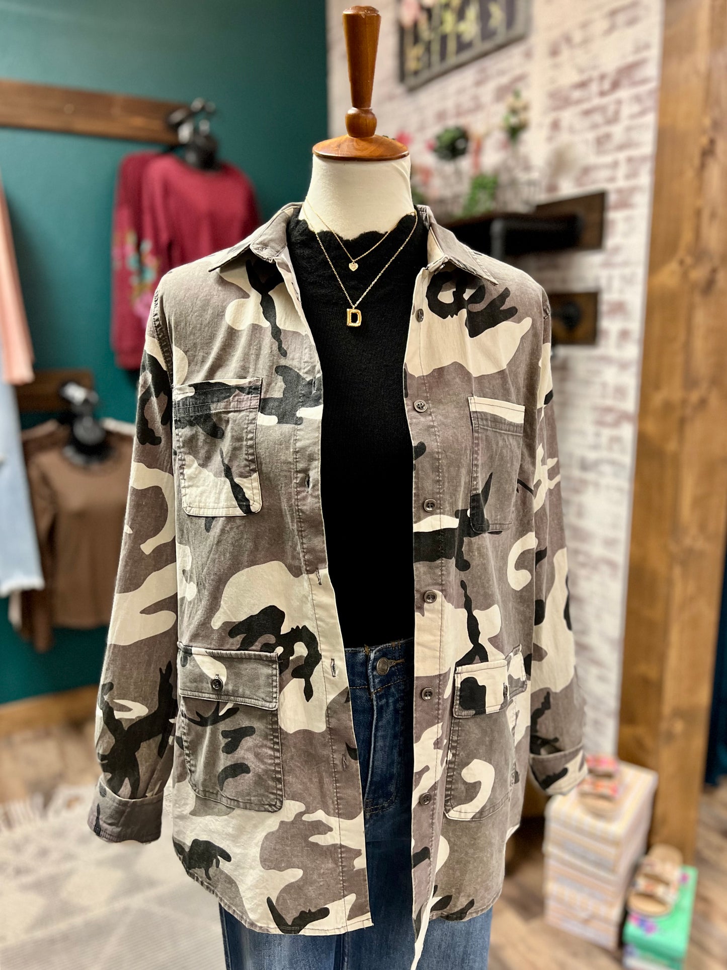 Lightweight Camo Utility Jacket