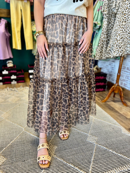 Leopard Tulle Skirt