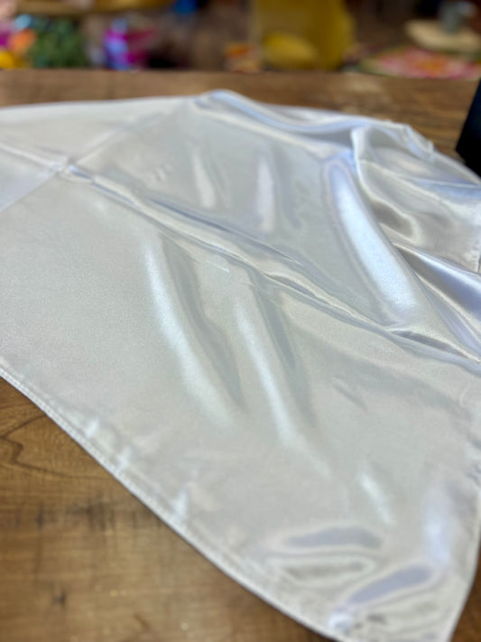 White Satin Wild Rag