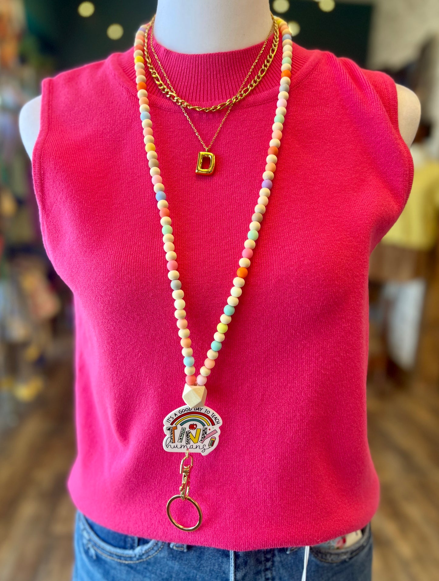 Beaded Teacher Lanyard