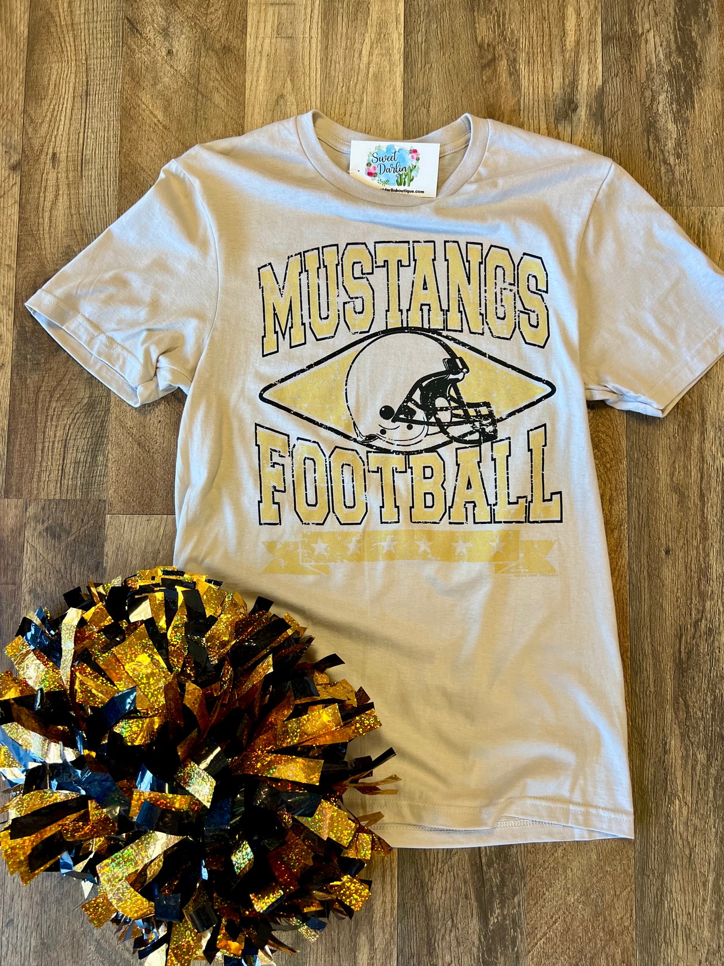 Vintage Mustang Football Tee