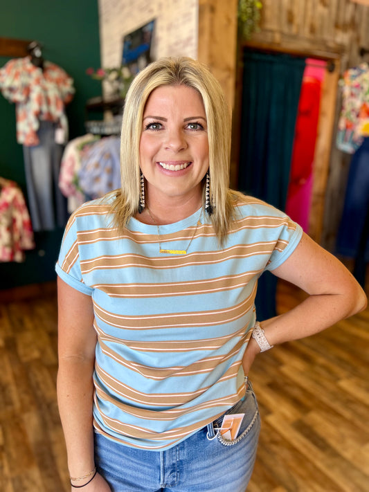 Multi Yarn Stripe Top