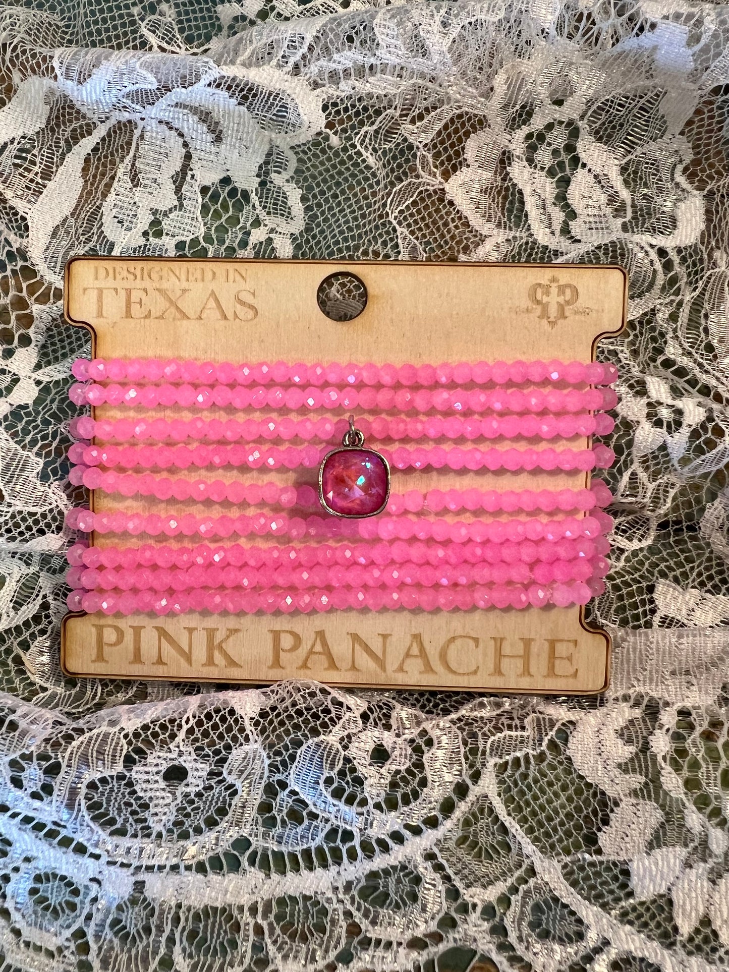 Neon Pink Bracelet Set