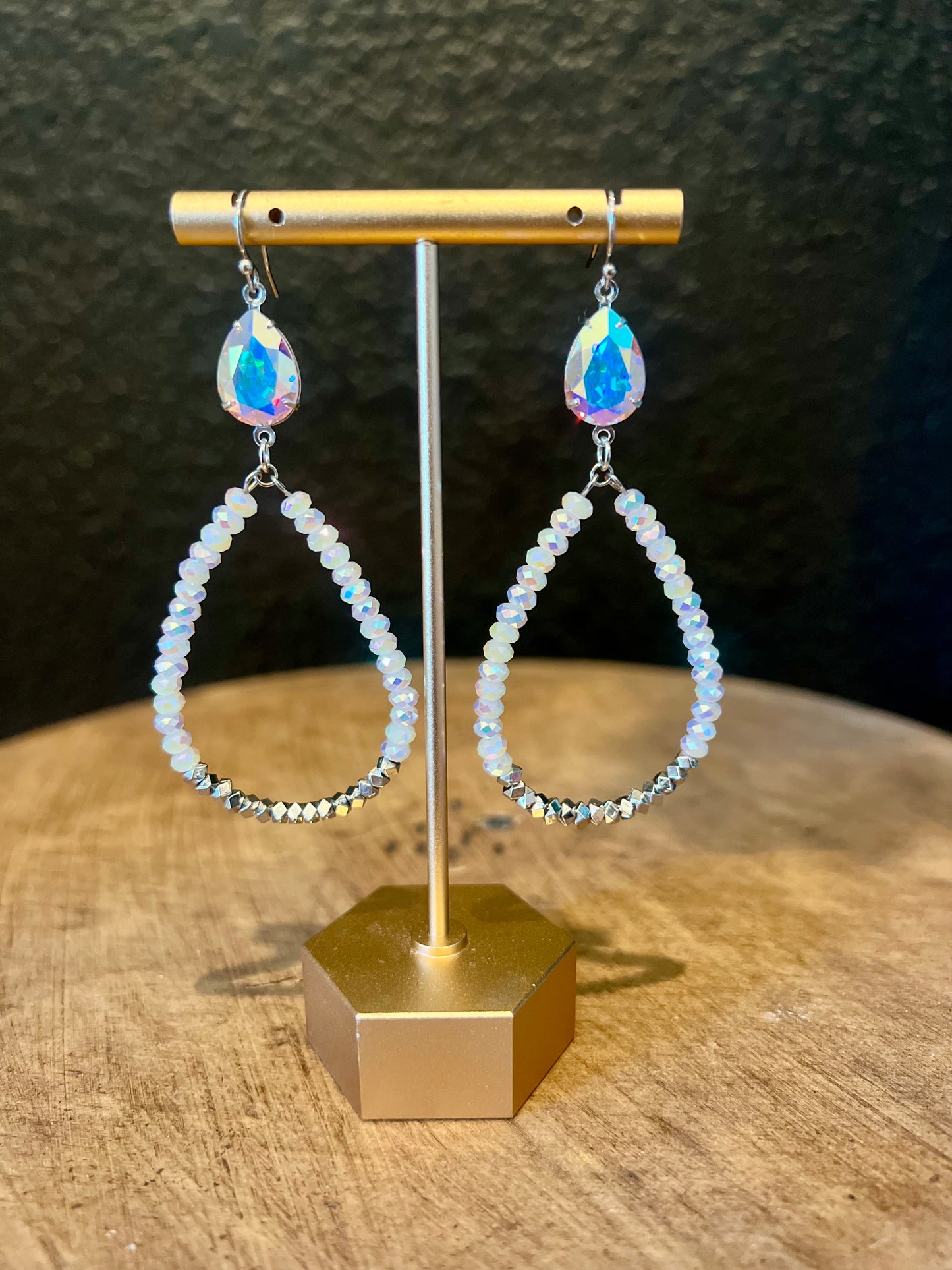 Iridescent Teardrop Earring