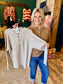 Button Up Crew Neck Sweater