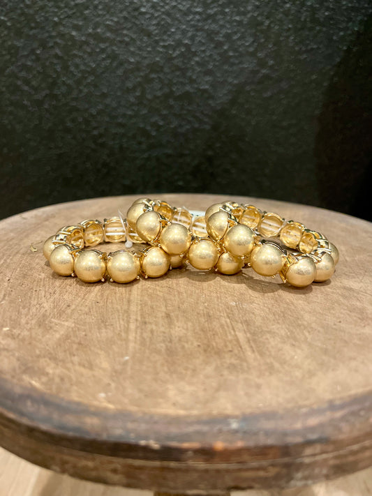 Matte Gold Stretch Bracelet