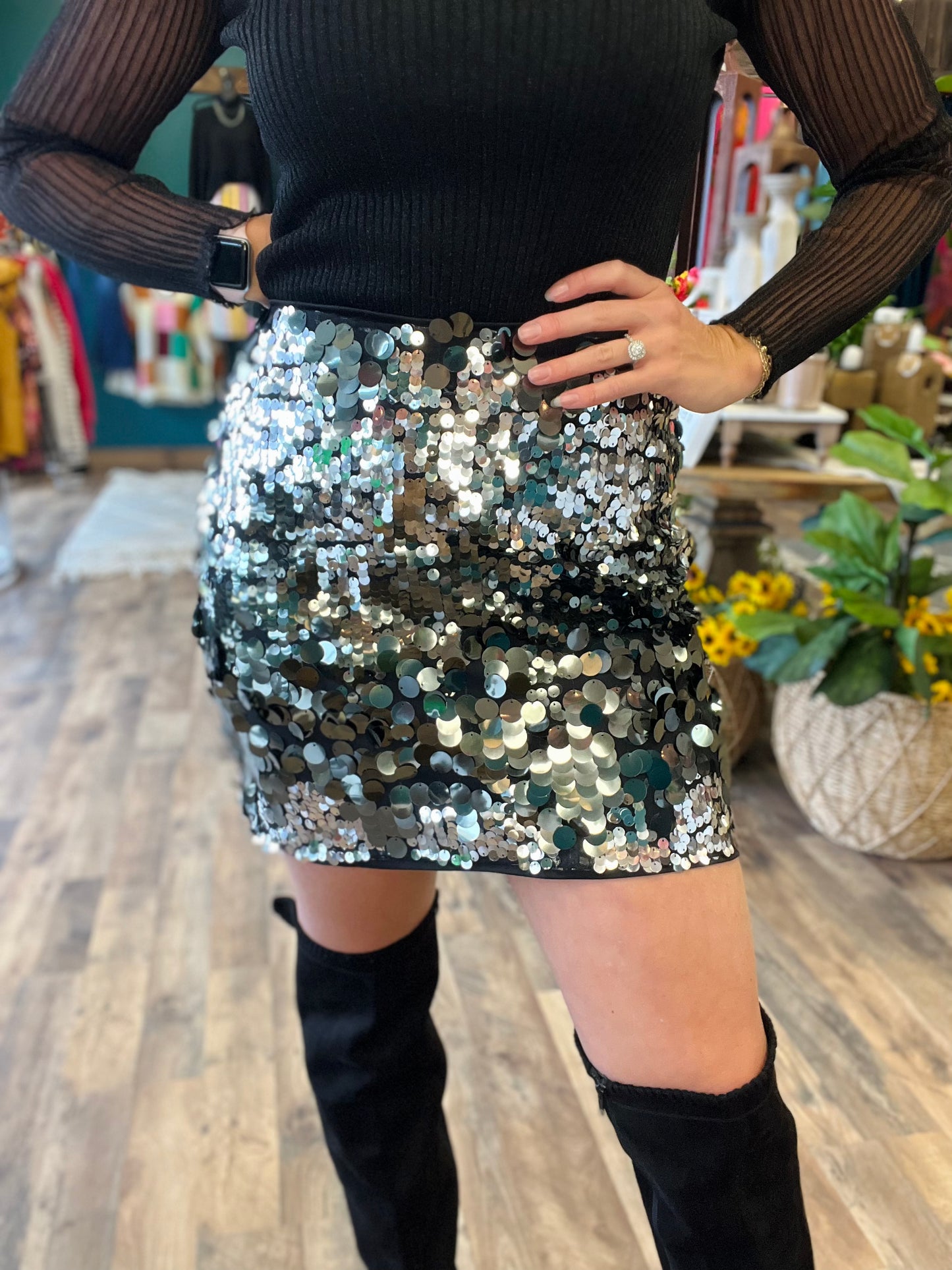 Disco Sequin Skirt