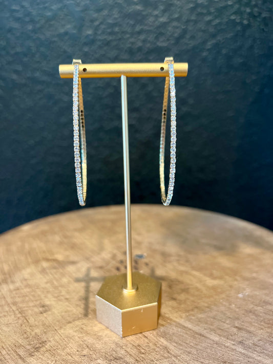 Large Teardrop Hoop Earring