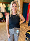 Black Ruffle Tank