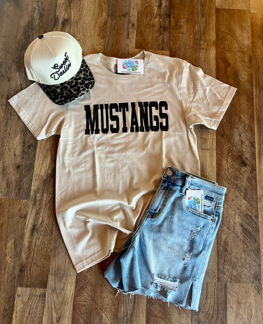 Taupe Mustangs Tee