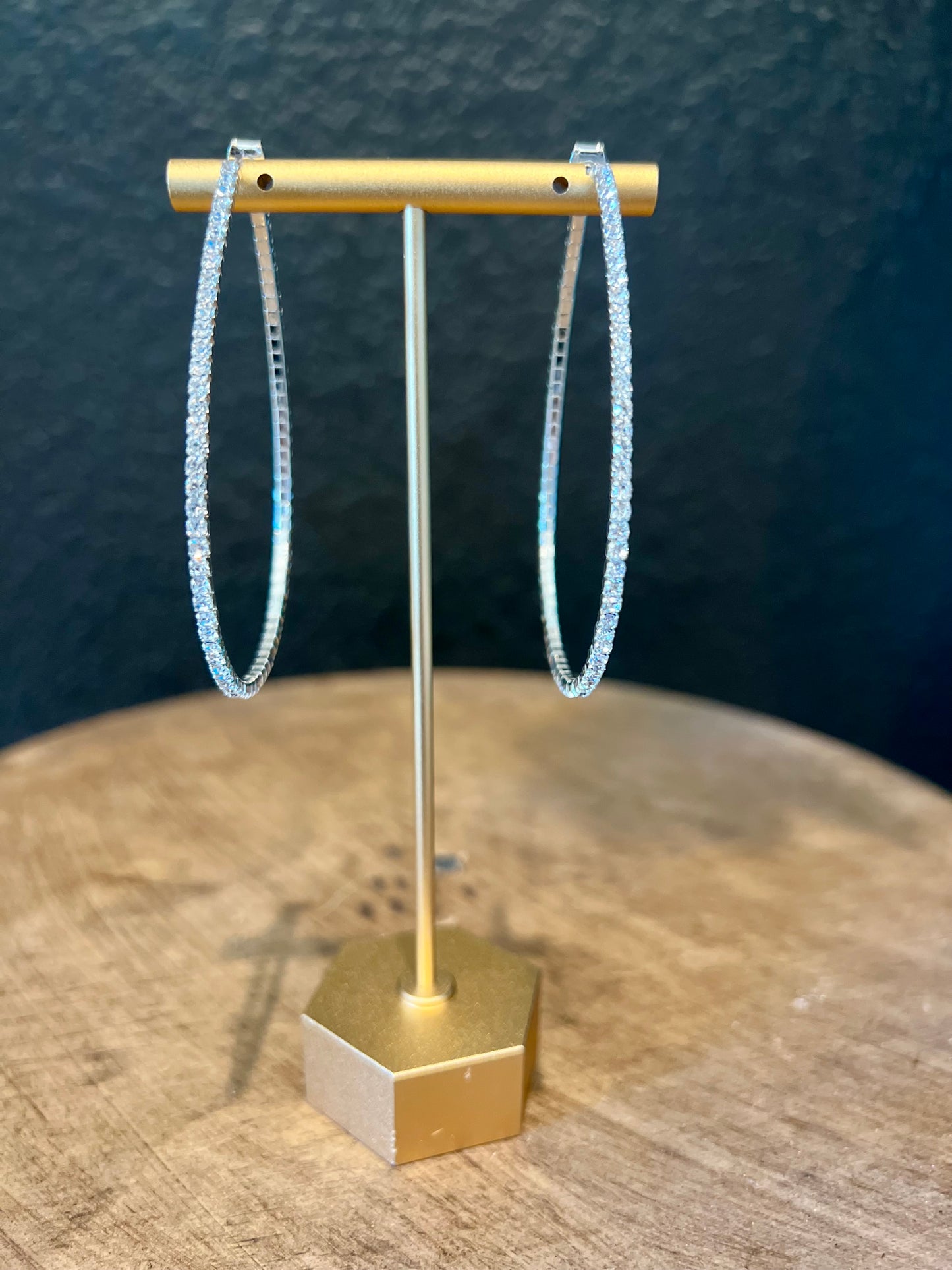 Large Teardrop Hoop Earring